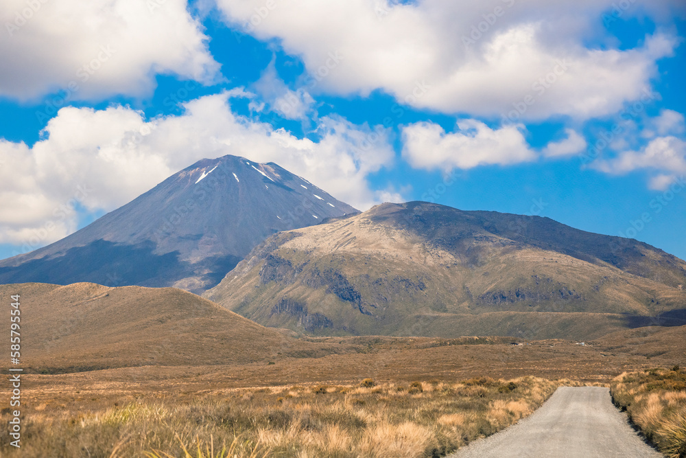 Mount Ruapehu taken from Tongariro Alpine Crossing via Mangatepopo Road in New Zealand
