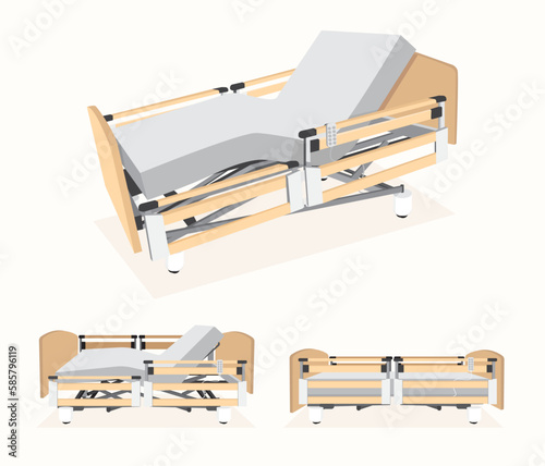 Electric hospital beds  vector