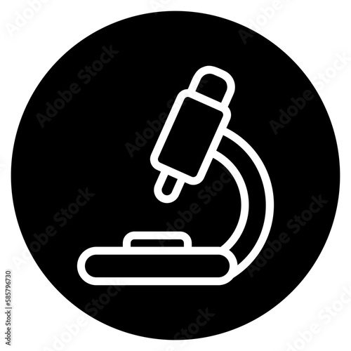 microscope glyph icon