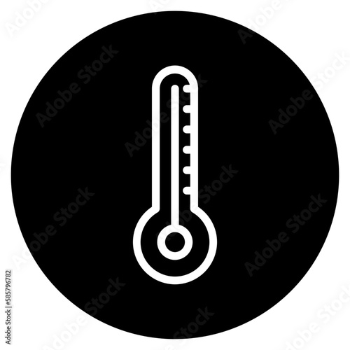 thermometer glyph icon