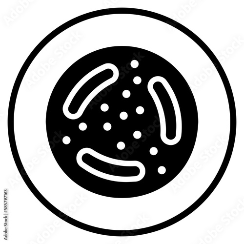 bacteria glyph icon