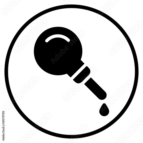 Pear enema glyph icon