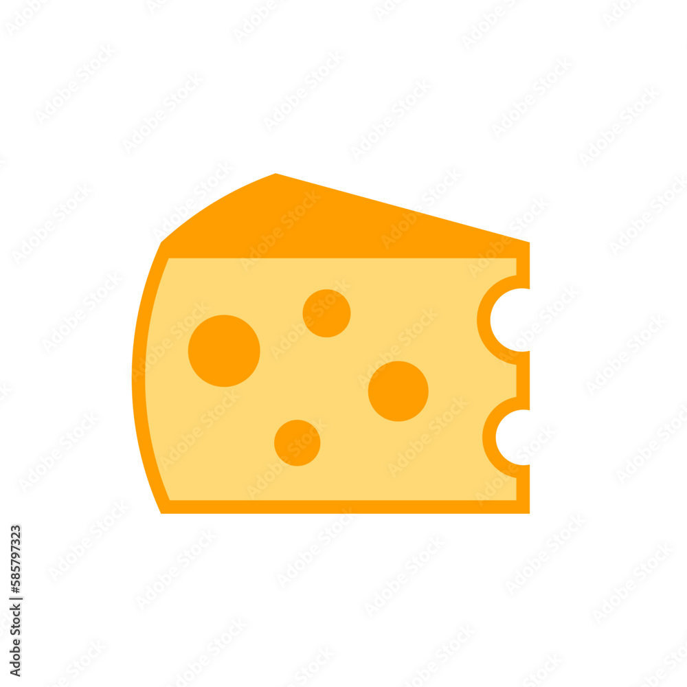 Cheese vector icon on white background Cheese vector icon on white background