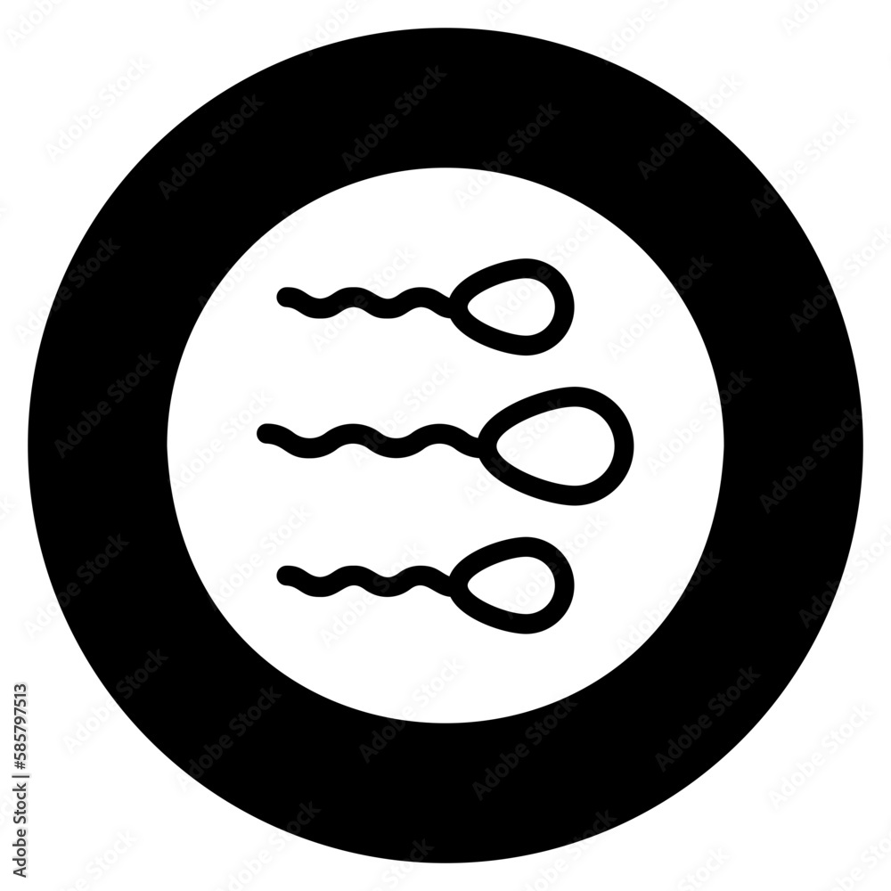 Fototapeta premium Spermatozoa glyph icon