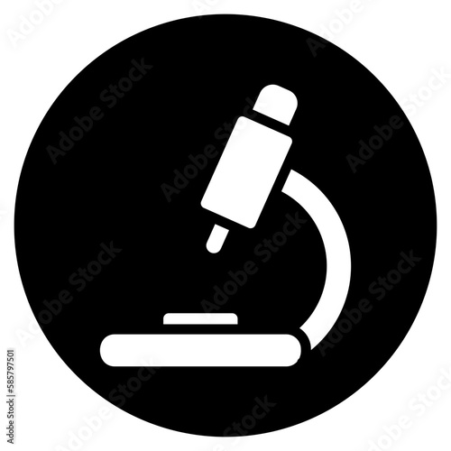 microscope glyph icon