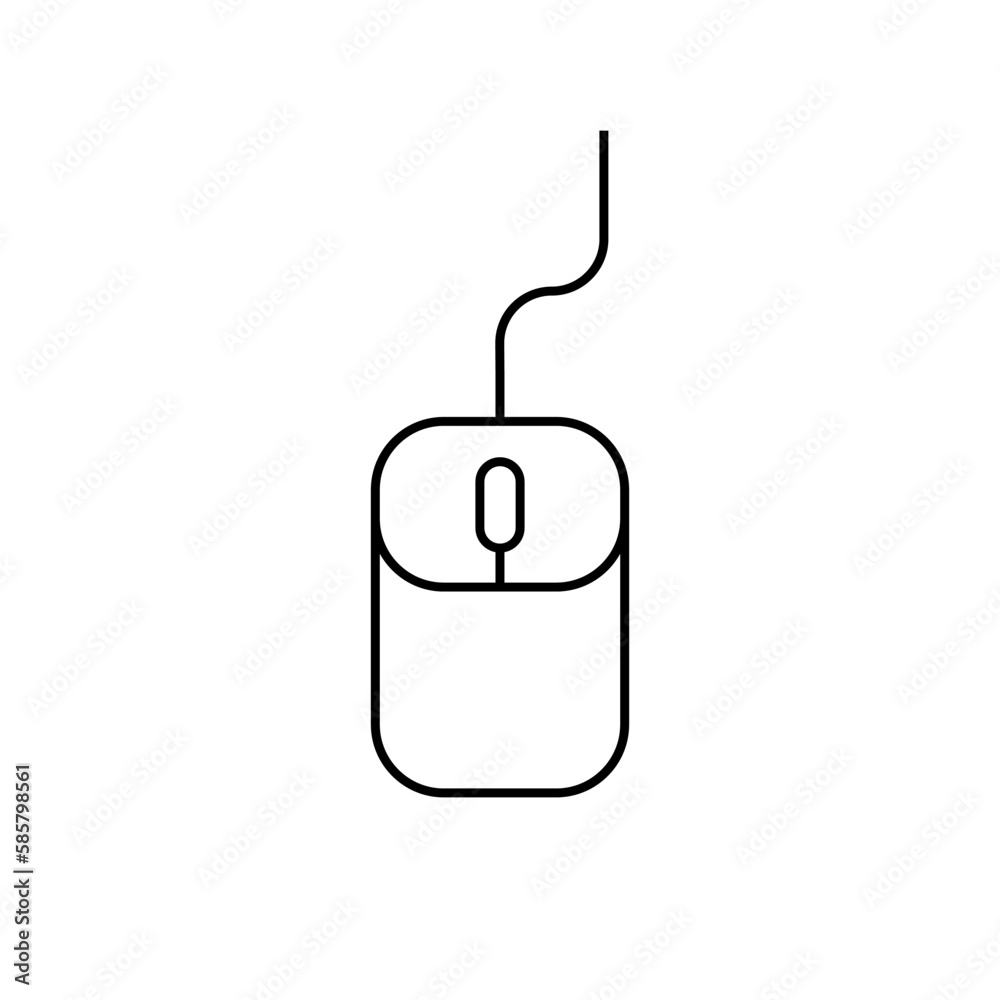 Simple connected computer mouse icon. Vector. Simple connected computer mouse icon. Vector.