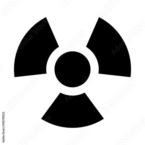 Radioactive hazard silhouette icon. Radiation. Vector.