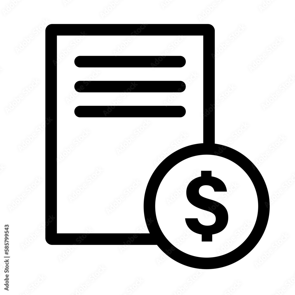 Simple financial document icon. Financial statement. Vector. Simple financial document icon. Financial statement. Vector.