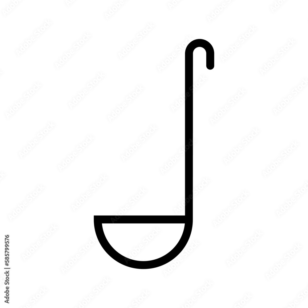 Simple ladle icon. Cooking utensil. Vector. Simple ladle icon. Cooking utensil. Vector.
