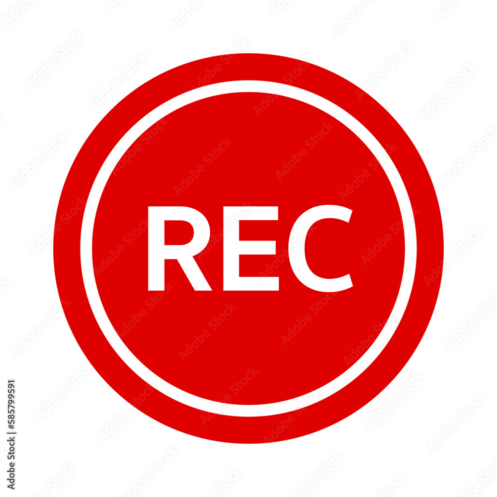 REC button. Video Recording. Vector. REC button. Video Recording. Vector.