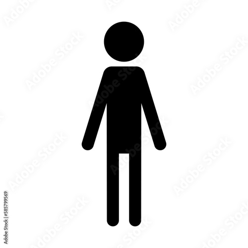 Standing person silhouette icon. Stand up. Vector.