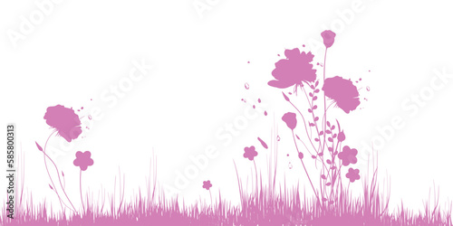 sfondo, fiori, piante, primavera, campo fiorito, pennellate di colore