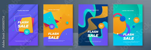 Flash Sale, discount poster design template, special offer, spend up and save more, promotion banner