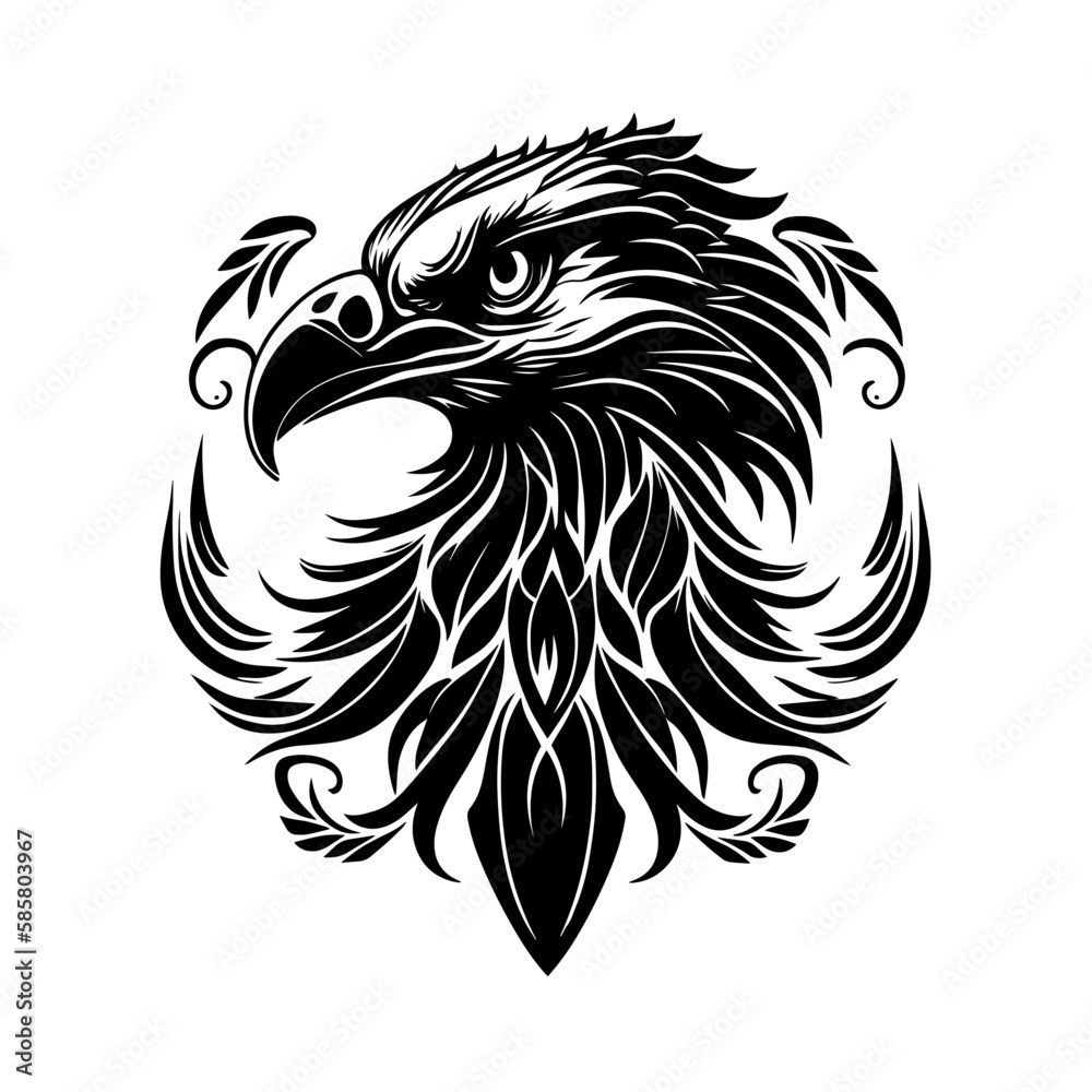 Simple Eagle Head Vector for Logo Design Simple Eagle Head Vector for Logo Design