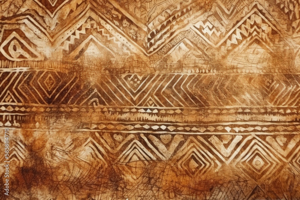 brown and white abstract pattern painting. Generative AI brown and white abstract pattern painting. Generative AI