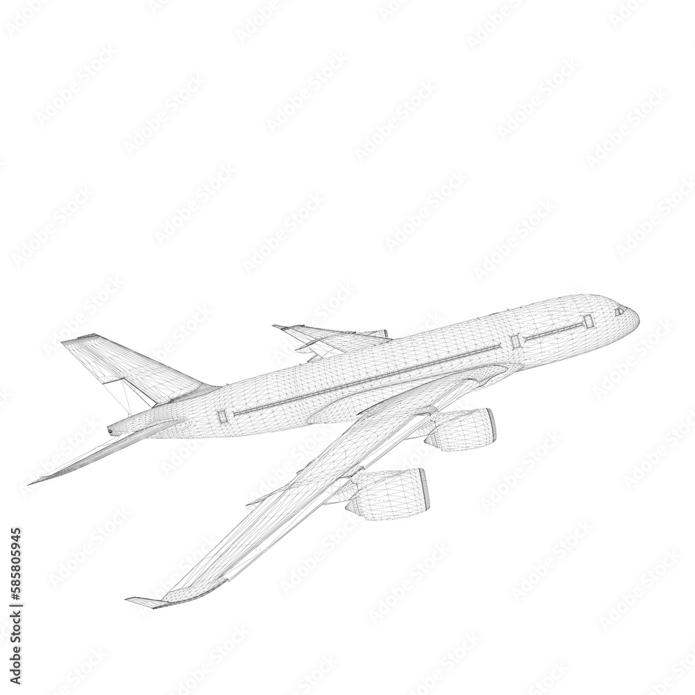 airplane on white background