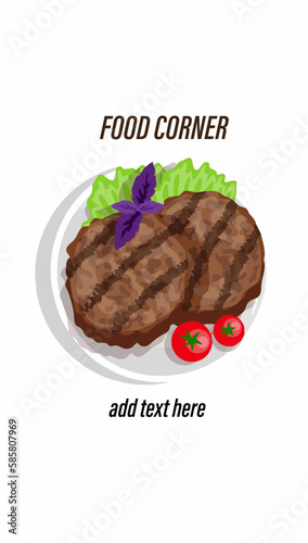 illustration vector graphic of food icon