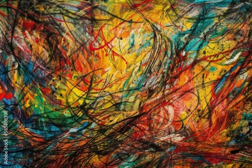vibrant and colorful painting. Generative AI © AkuAku