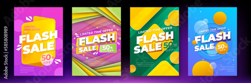 Vector gradient sale poster template