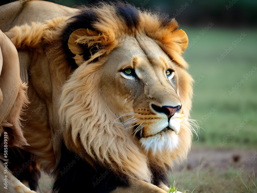 Naklejka premium portrait of a lion