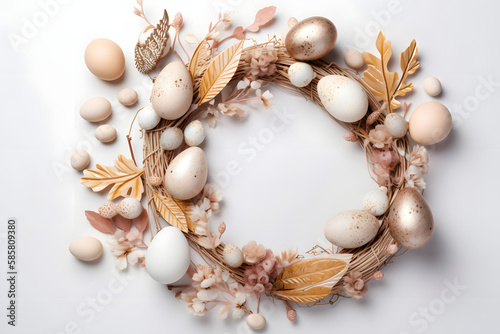Easter picture frame for greetings or similar, made with a generative AI