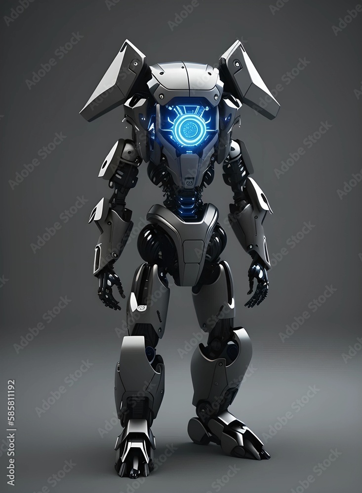 robot on a blank background
