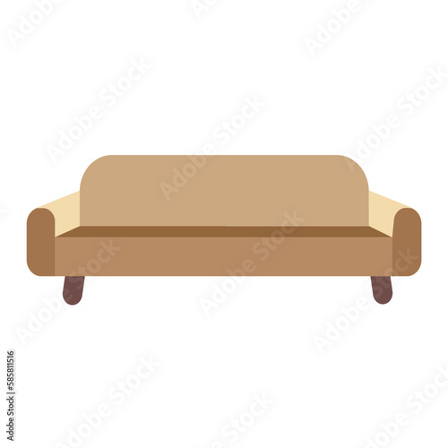 Flat vector design of sofa.
