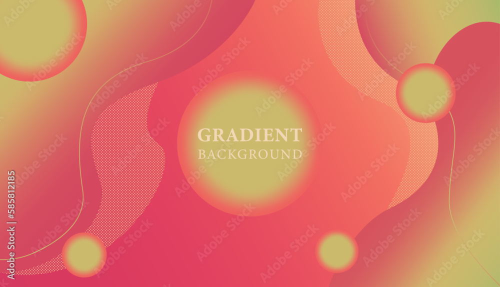 Abstract Gradient Waves, Cercles, Lines Background Wallpaper