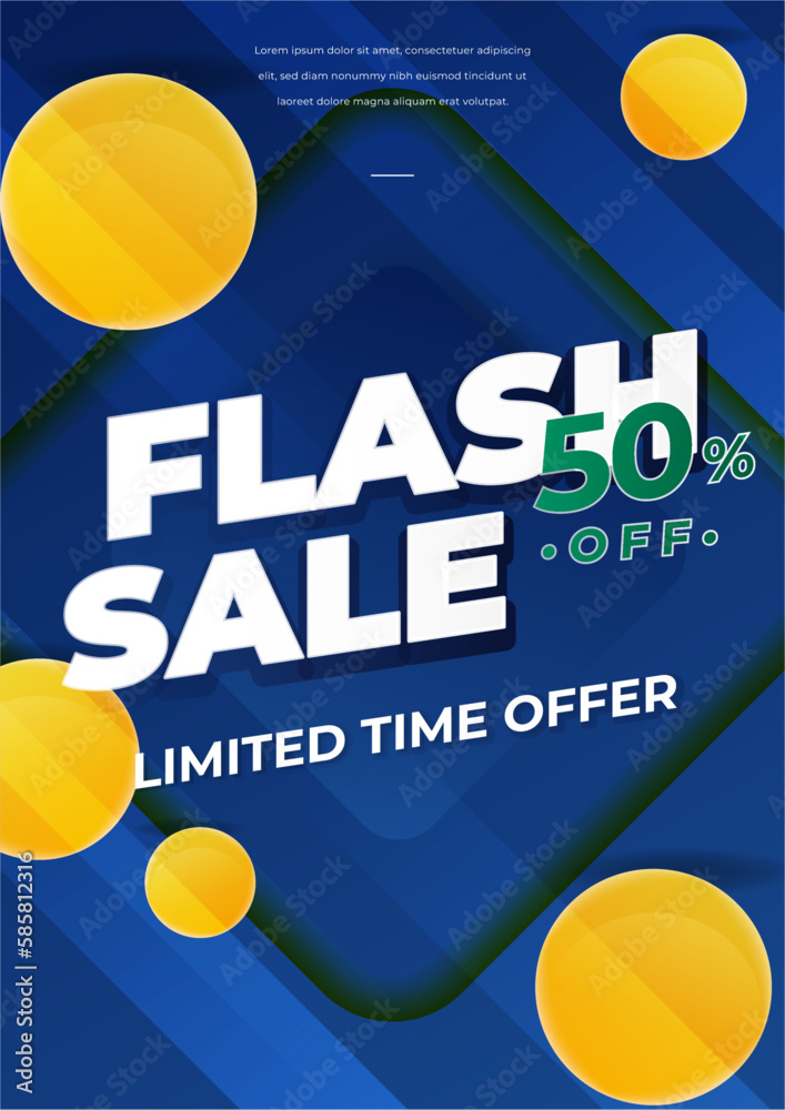 Gradient abstract vertical sale poster template