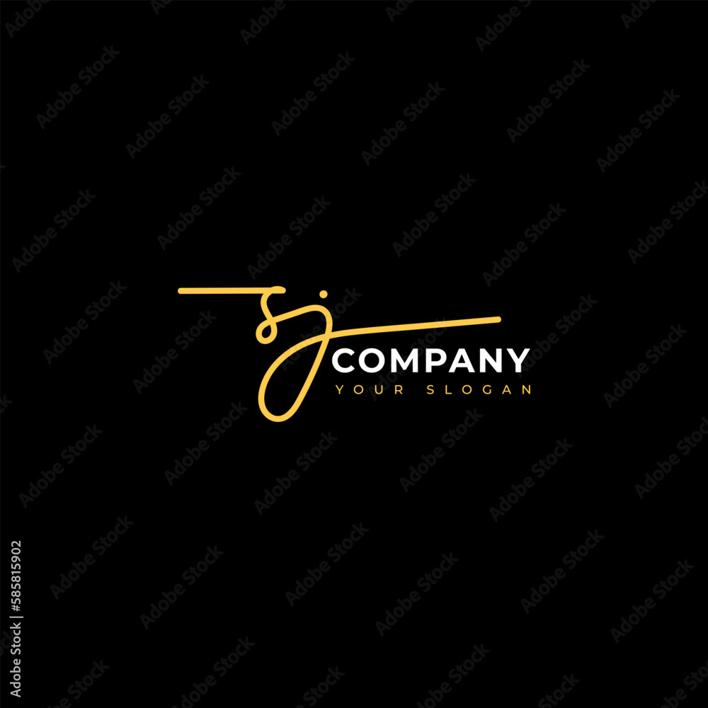 Sj Initial signature logo vector design Sj Initial signature logo vector design