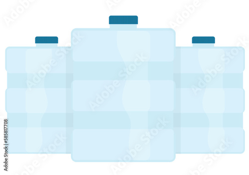big water bottle gallon full vector illustration on white background