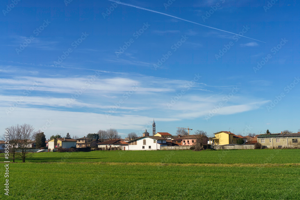 Rural landscape at winter in Pavia province Rural landscape at winter in Pavia province