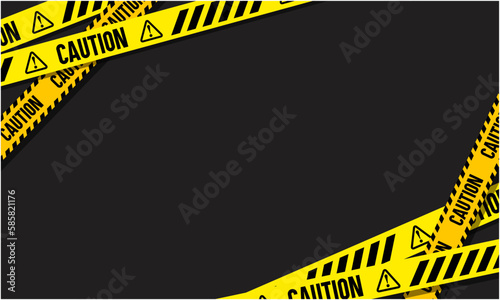 CAUTION テープ ベクターイラスト 注意 立入禁止