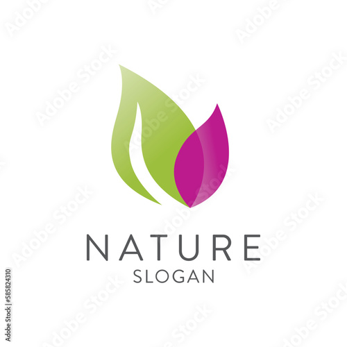 nature leaf logo vector design. Healthy eco food, ecology, spa, business, diet , yoga logo design