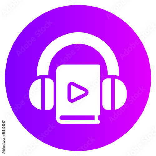 audio book gradient icon
