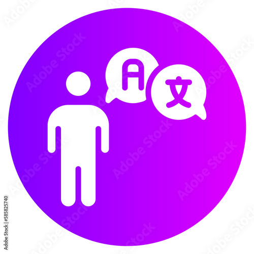 translator gradient icon
