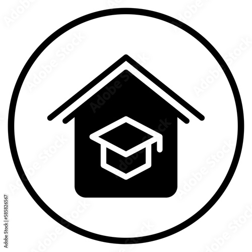 homeschooling glyph icon