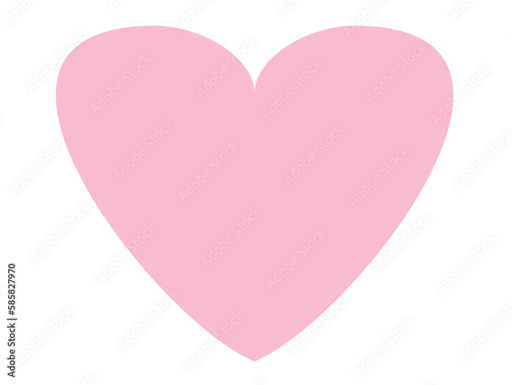 pink heart on white background 