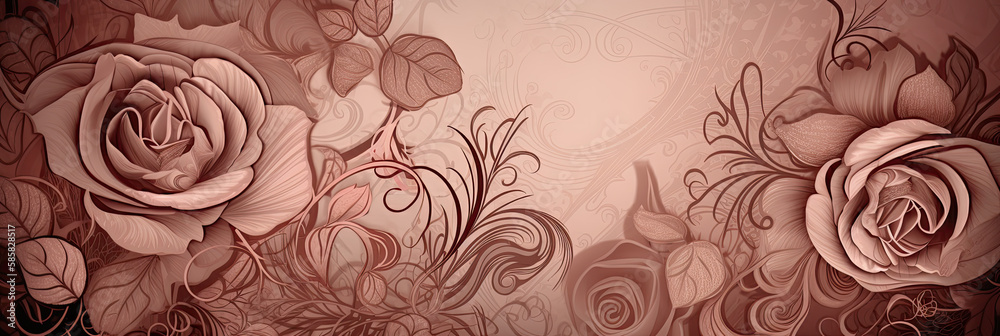 abstract rose background. Generative AI image. abstract rose background. Generative AI image.