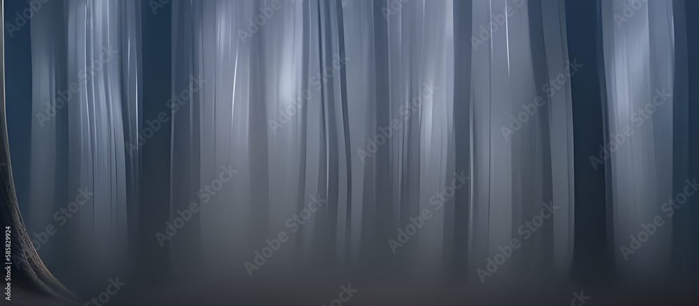 Ilustracja przedstawiająca drzewa, las. Wygenerowano przy pomocy AI. - obrazy, fototapety, plakaty 