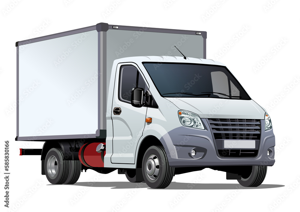 White cargo truck isolated on white. PNG format with transparency White cargo truck isolated on white. PNG format with transparency