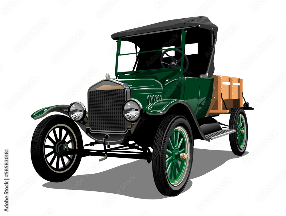 Retro truck isolated on white background. PNG format with transparency Retro truck isolated on white background. PNG format with transparency