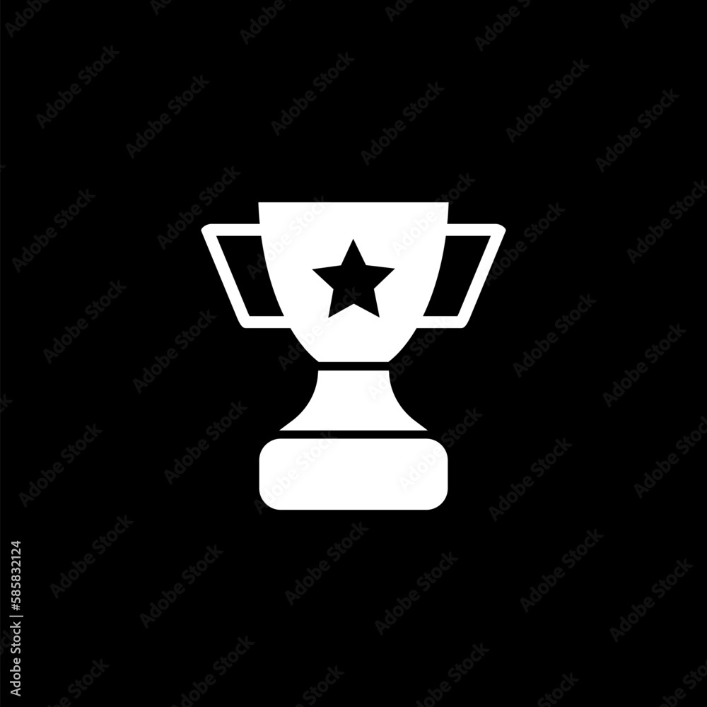 Trophy icon image isolated on black background Trophy icon image isolated on black background