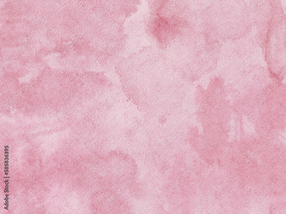 Fototapeta premium Pink watercolor art background. Old paper texture for cards, flyers, poster. banner. Watercolor brushstrokes and splashes.