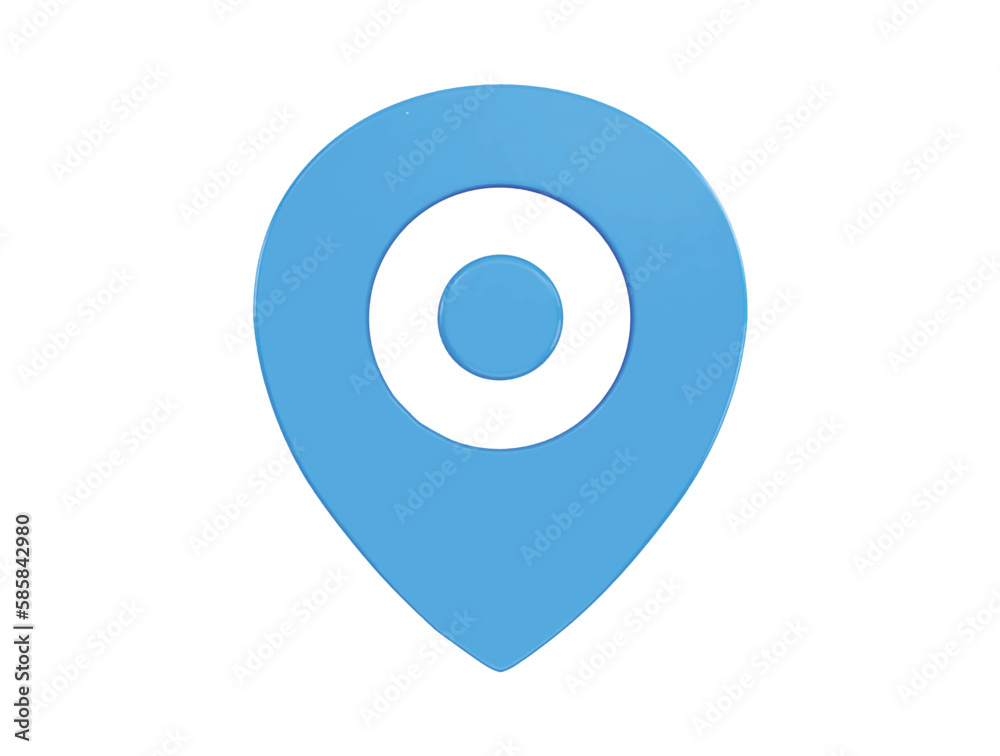 location icon 3d rendering vector illustration