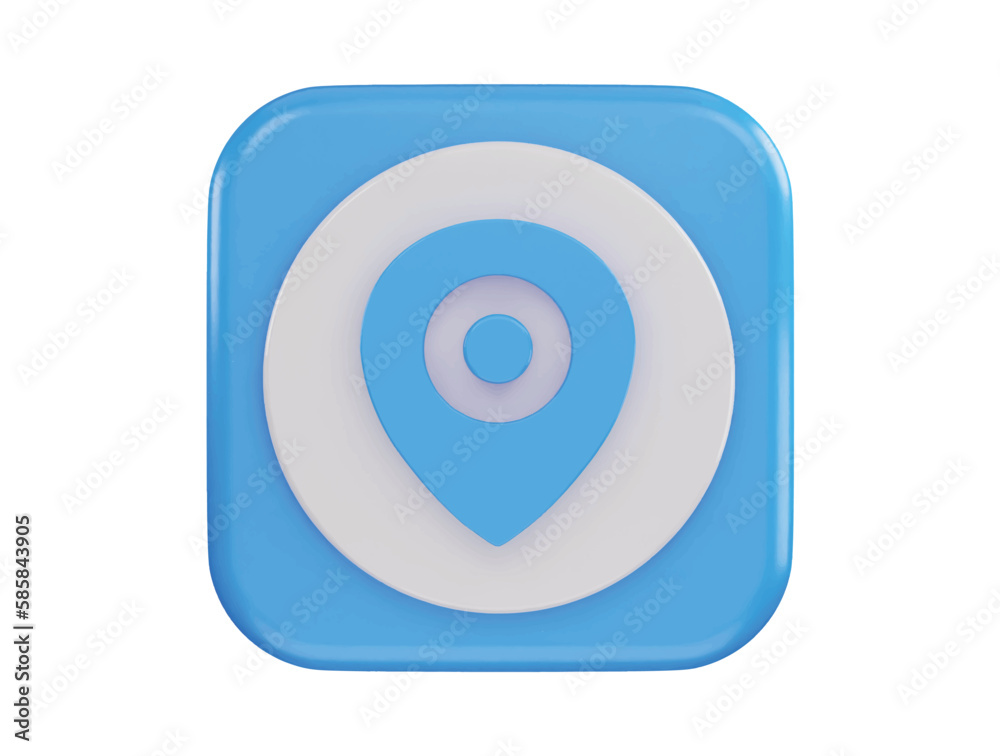 location icon 3d rendering vector illustration location icon 3d rendering vector illustration
