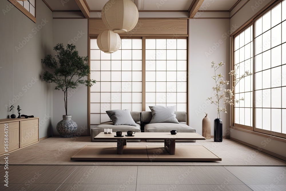 Japanese Aesthetic Living Room: A Concept of Simple Minimalism in ...