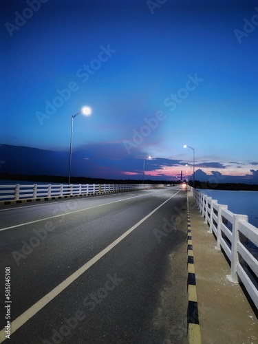 driving on the highway at night, Odisha