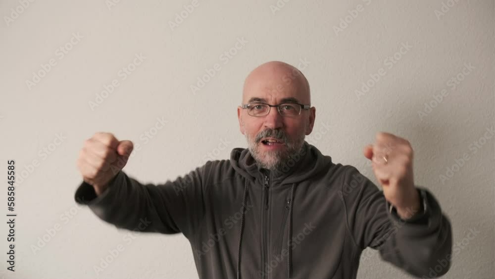 happy excited facial emotion expression of senior, old man using glasses overwhelmed after seeing a very good product on sale in face expression concept . happy excited facial emotion expression of senior, old man using glasses overwhelmed after seeing a very good product on sale in face expression concept .