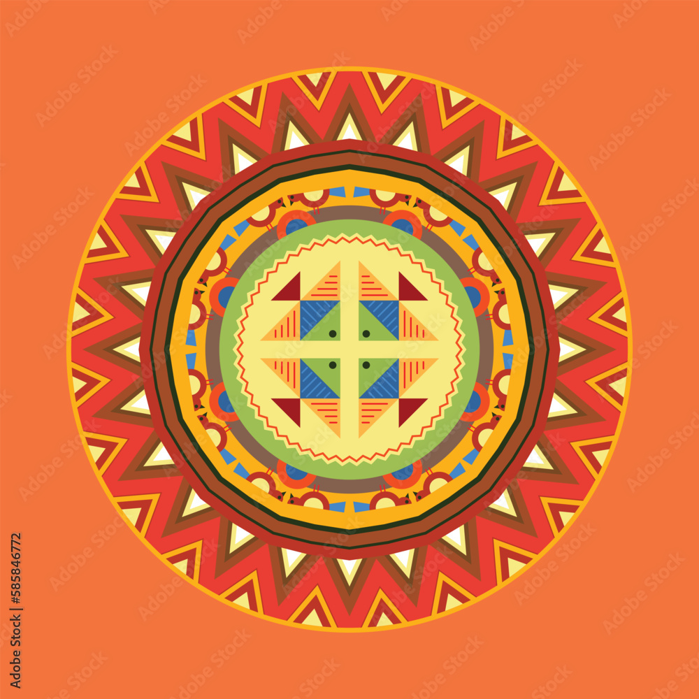 Happy Bengali New Year mandala, Shubho Noboborsho Bengali Traditional